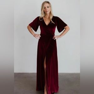 Baltic Born Meghan Velvet Wrap Maxi Dress